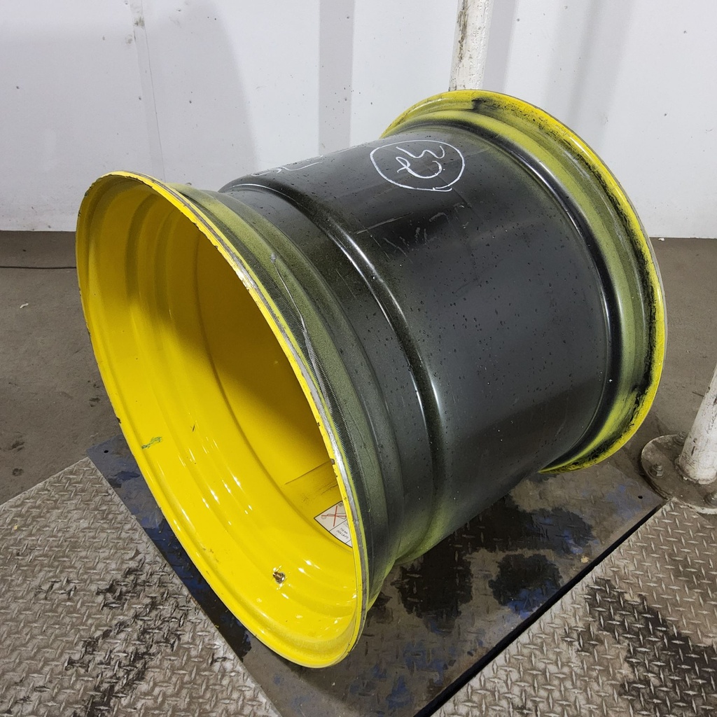 27"W x 32"D, John Deere Yellow 20-Hole Formed Plate , 0.38" Offset