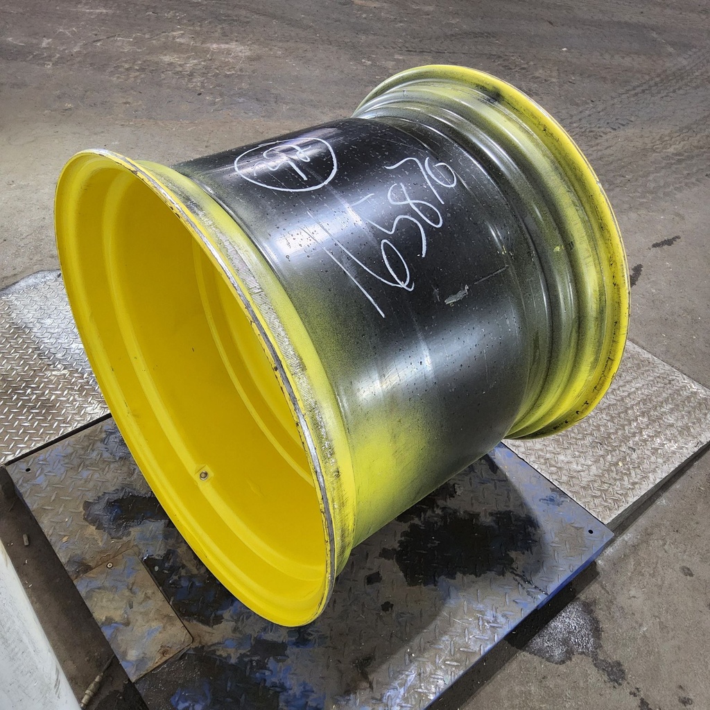 27"W x 32"D, John Deere Yellow 20-Hole Formed Plate , 0.38" Offset