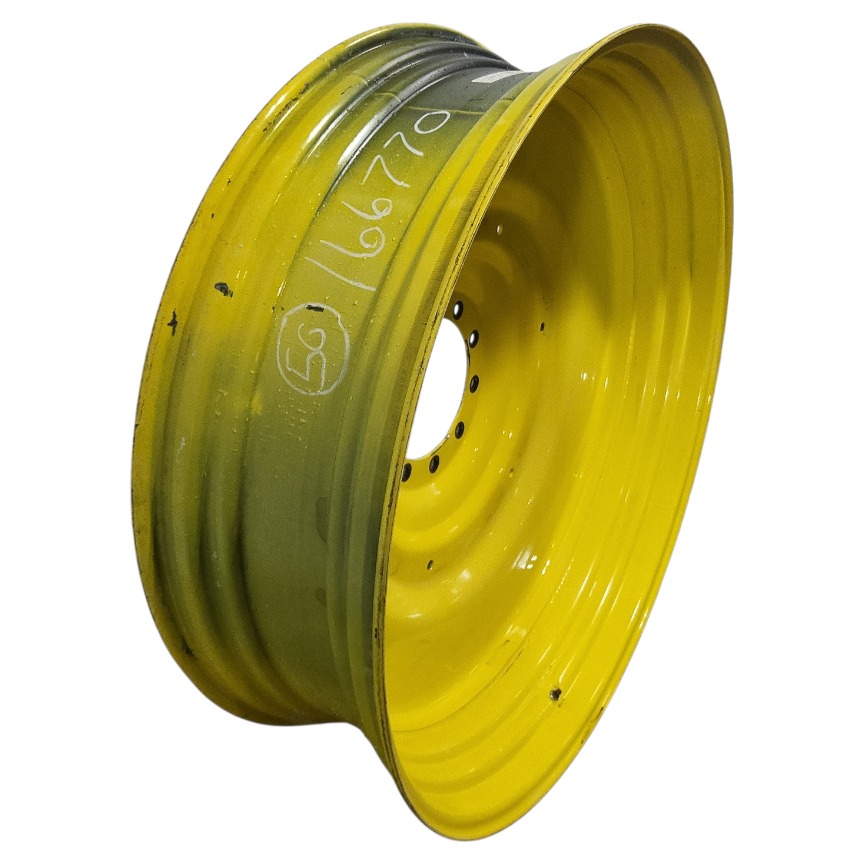 15"W x 50"D, John Deere Yellow 10-Hole Formed Plate , -6.81" Offset