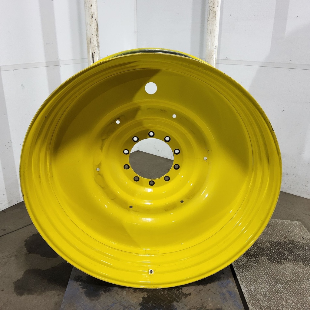 15"W x 50"D, John Deere Yellow 10-Hole Formed Plate , -6.81" Offset