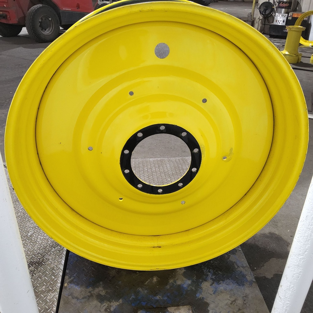 15"W x 50"D, John Deere Yellow 10-Hole Formed Plate , -6.81" Offset