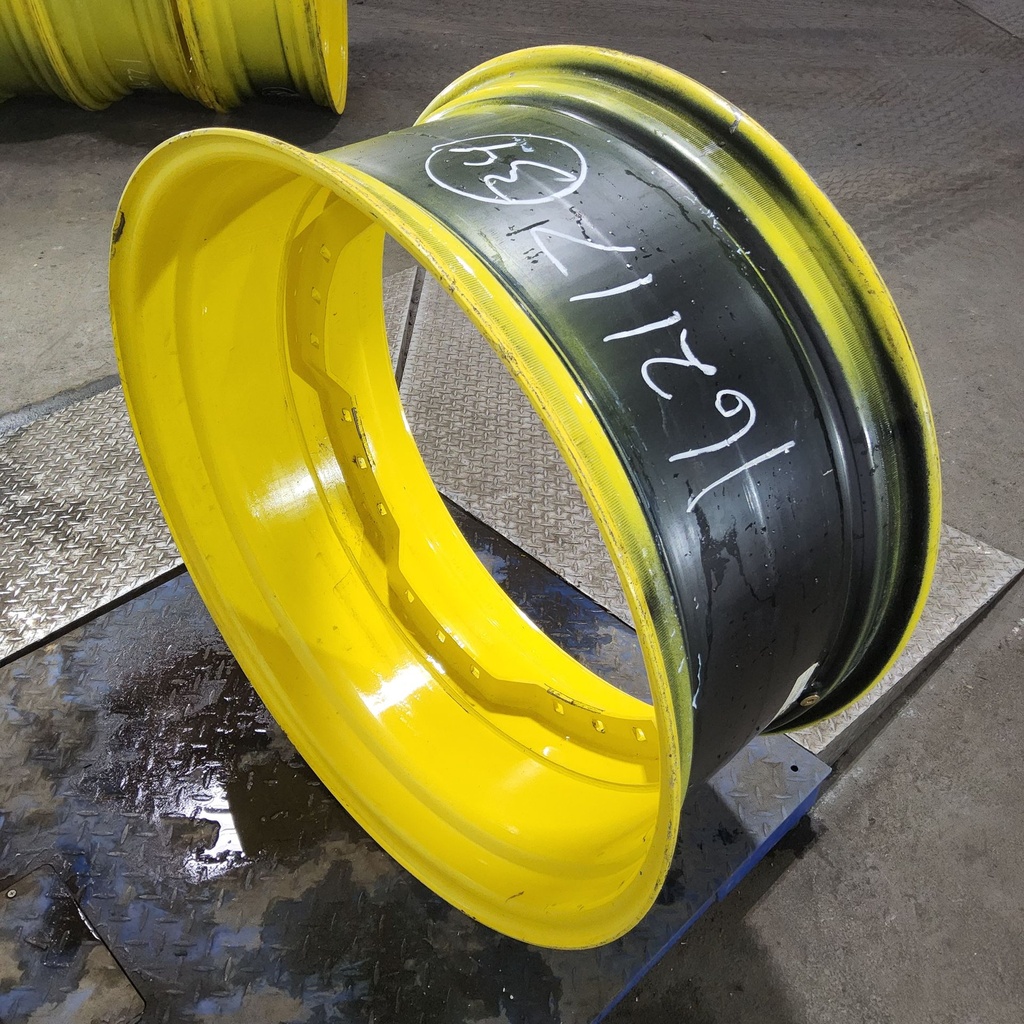 15"W x 34"D, John Deere Yellow 12-Hole Waffle Wheel (Groups of 3 bolts)