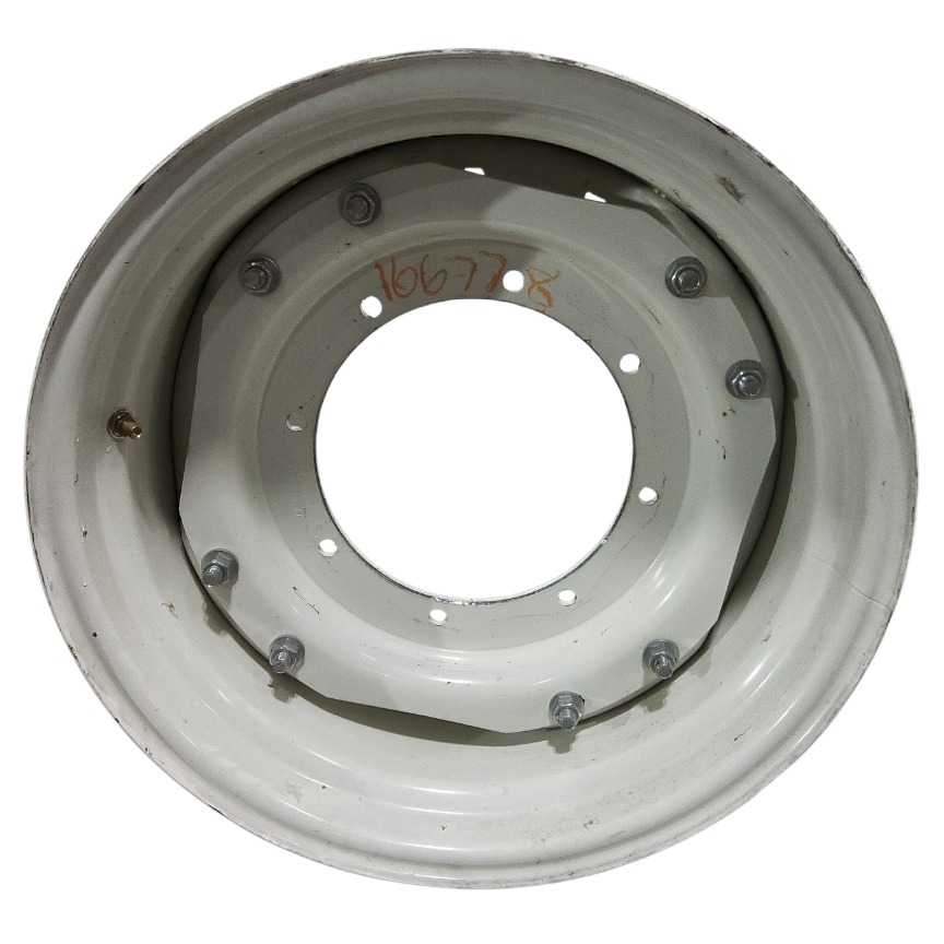 8-Hole Waffle Disc (Groups of 2 Bolts) Center for 24" Rim, New Holland White / Ford / Bianco White