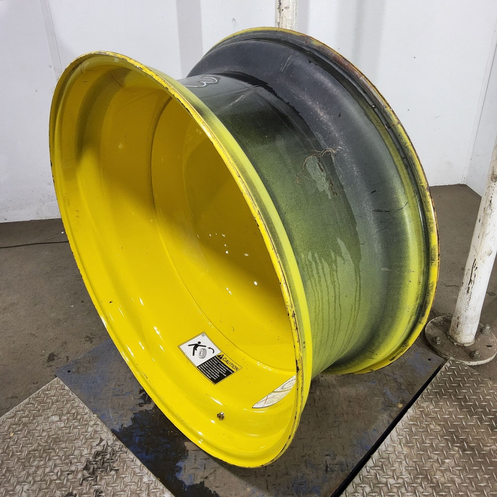 18"W x 42"D, John Deere Yellow 20-Hole Dolly Dual , -15.06" Offset