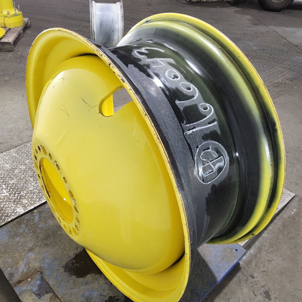 18"W x 42"D, John Deere Yellow 20-Hole Dolly Dual , -15.06" Offset