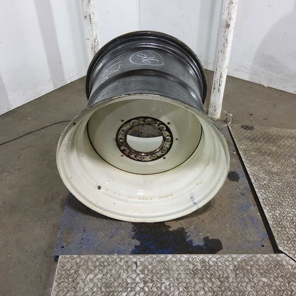 25"W x 26"D, New Holland White / Ford / Bianco White 10-Hole Formed Plate , -5.69" Offset