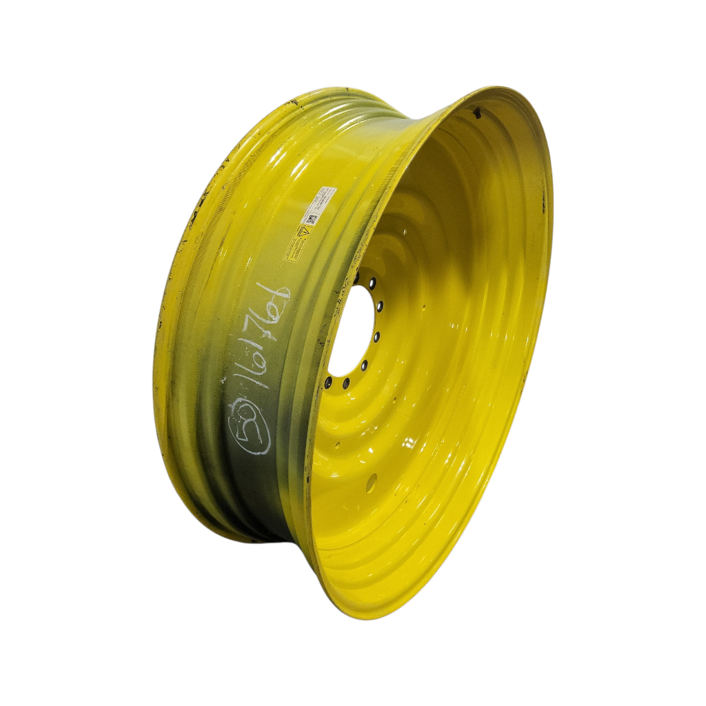 15"W x 50"D, John Deere Yellow 10-Hole Formed Plate , -6.81" Offset