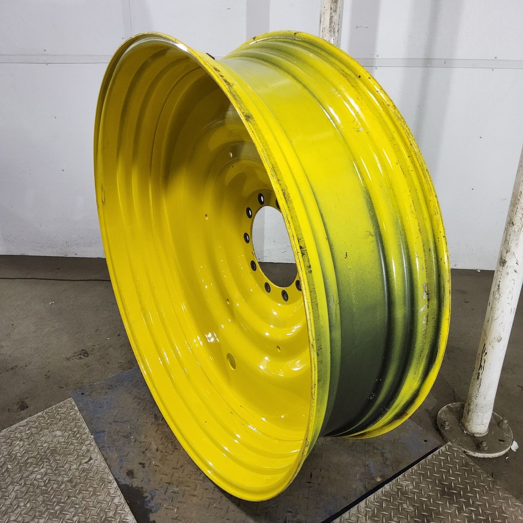 15"W x 50"D, John Deere Yellow 10-Hole Formed Plate , -6.81" Offset