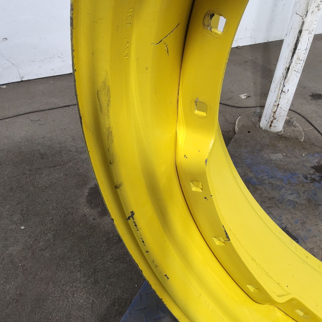 12"W x 38"D, John Deere Yellow 12-Hole Waffle Wheel (Groups of 3 bolts)