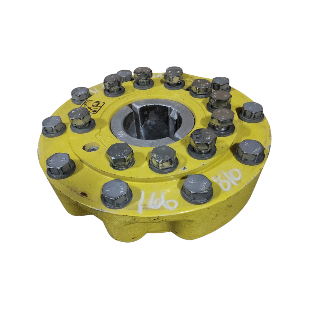 10-Hole Wedg-Lok OE Style, 3.94" (100mm) axle, John Deere Yellow