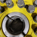 10-Hole Wedg-Lok OE Style, 3.94" (100mm) axle, John Deere Yellow