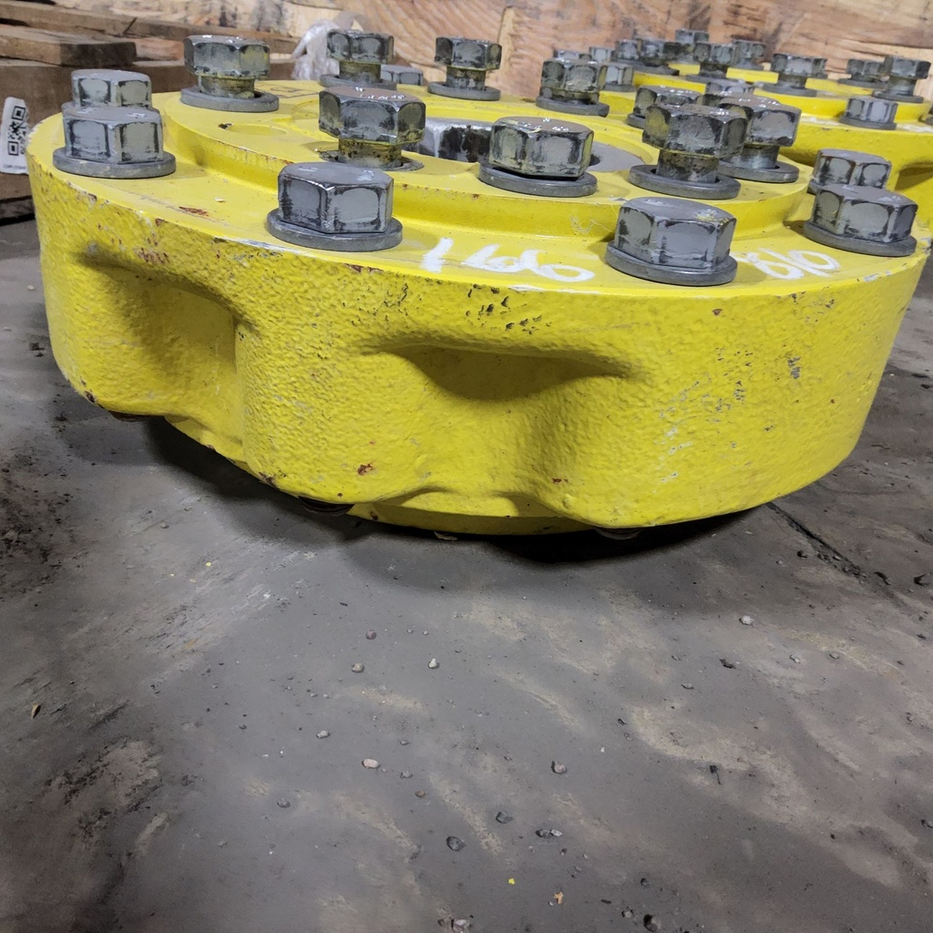 10-Hole Wedg-Lok OE Style, 3.94" (100mm) axle, John Deere Yellow