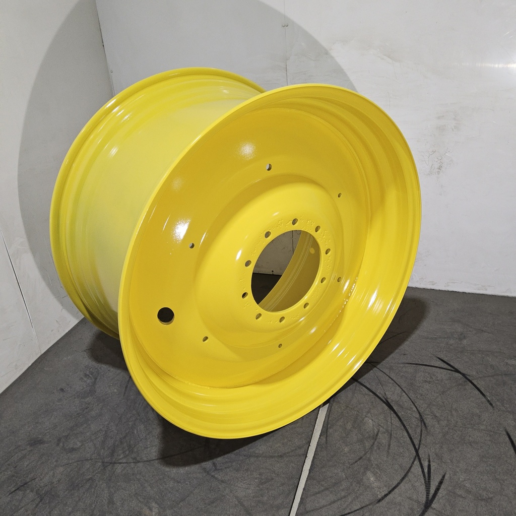 23"W x 42"D, John Deere Yellow 10-Hole Formed Plate , -10.5" Offset