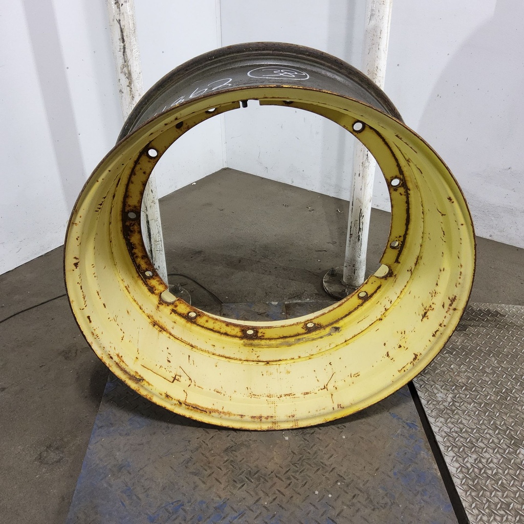 18"W x 38"D, John Deere Yellow 12-Hole Stub Disc , -3.31" Offset