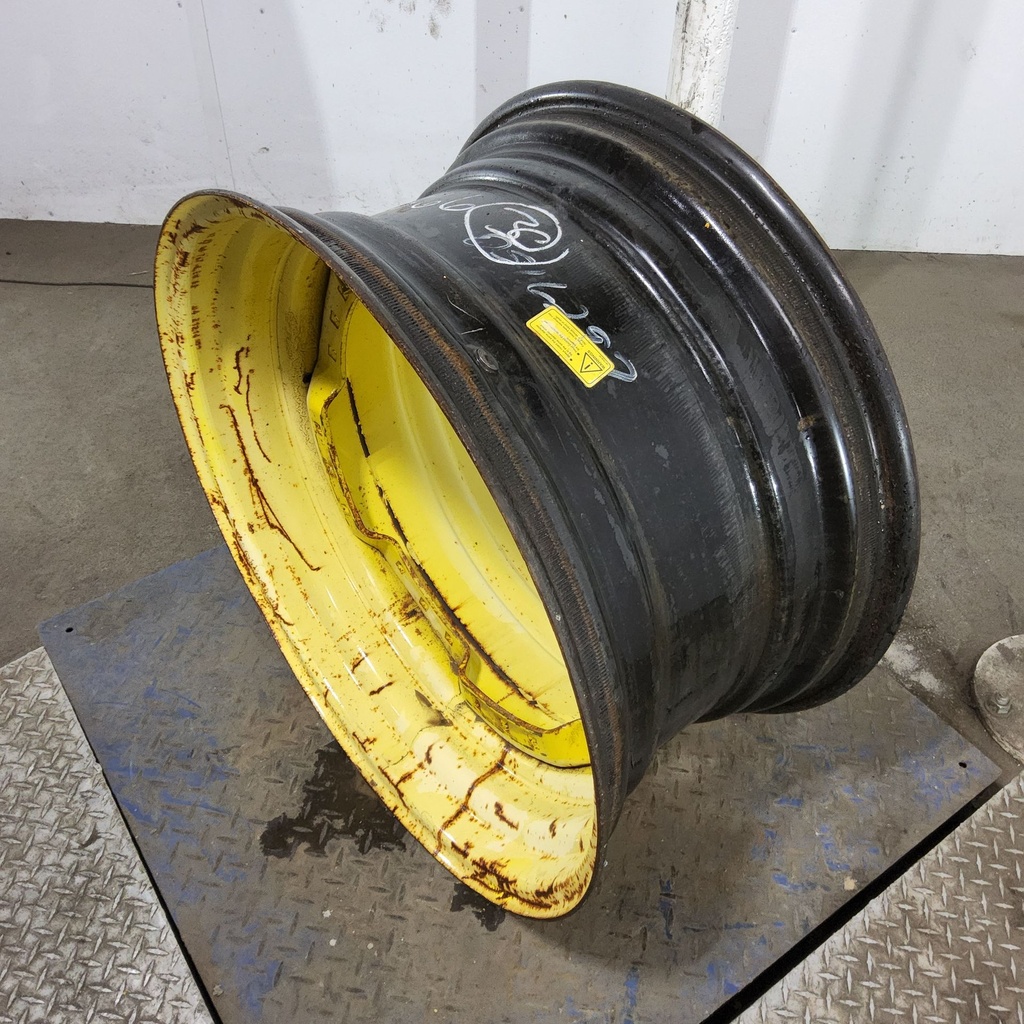 15"W x 30"D, John Deere Yellow 12-Hole Waffle Wheel (Groups of 3 bolts)