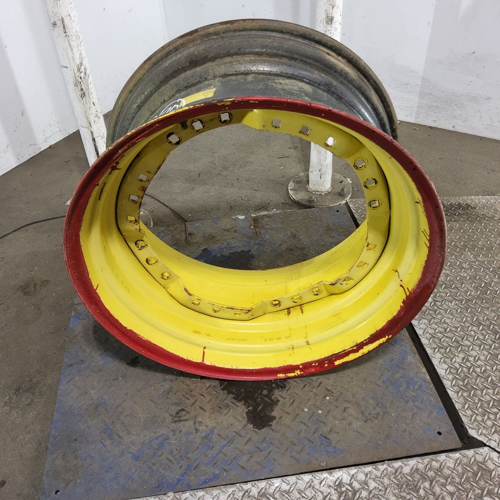 15"W x 30"D, John Deere Yellow 12-Hole Waffle Wheel (Groups of 3 bolts)