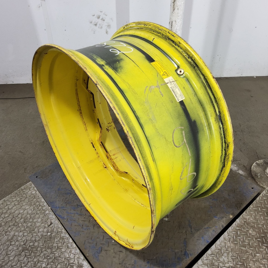 15"W x 34"D, John Deere Yellow 12-Hole Waffle Wheel (Groups of 3 bolts)