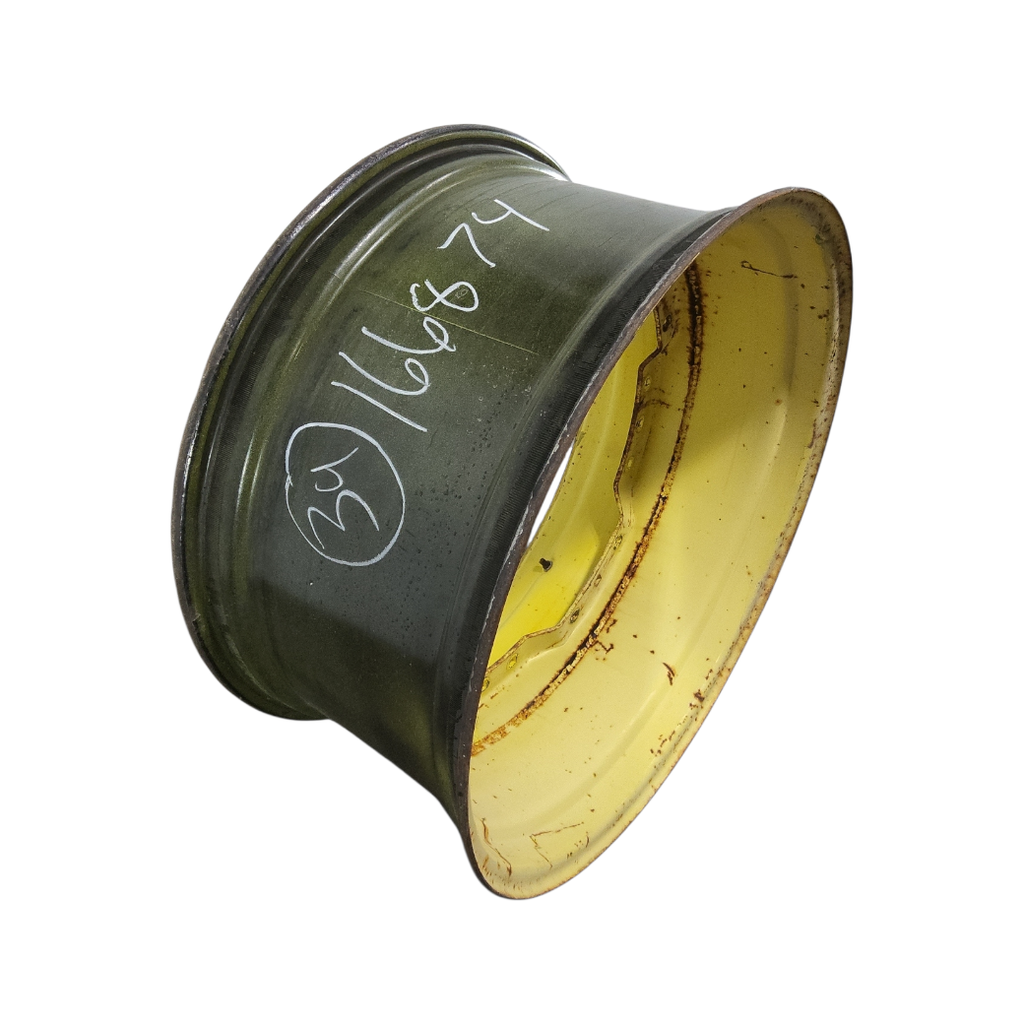 16"W x 34"D, John Deere Yellow 12-Hole Waffle Wheel (Groups of 3 bolts)