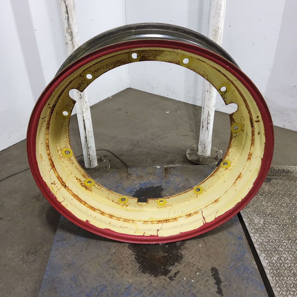 10"W x 38"D, John Deere Yellow 12-Hole Stub Disc , 2" Offset