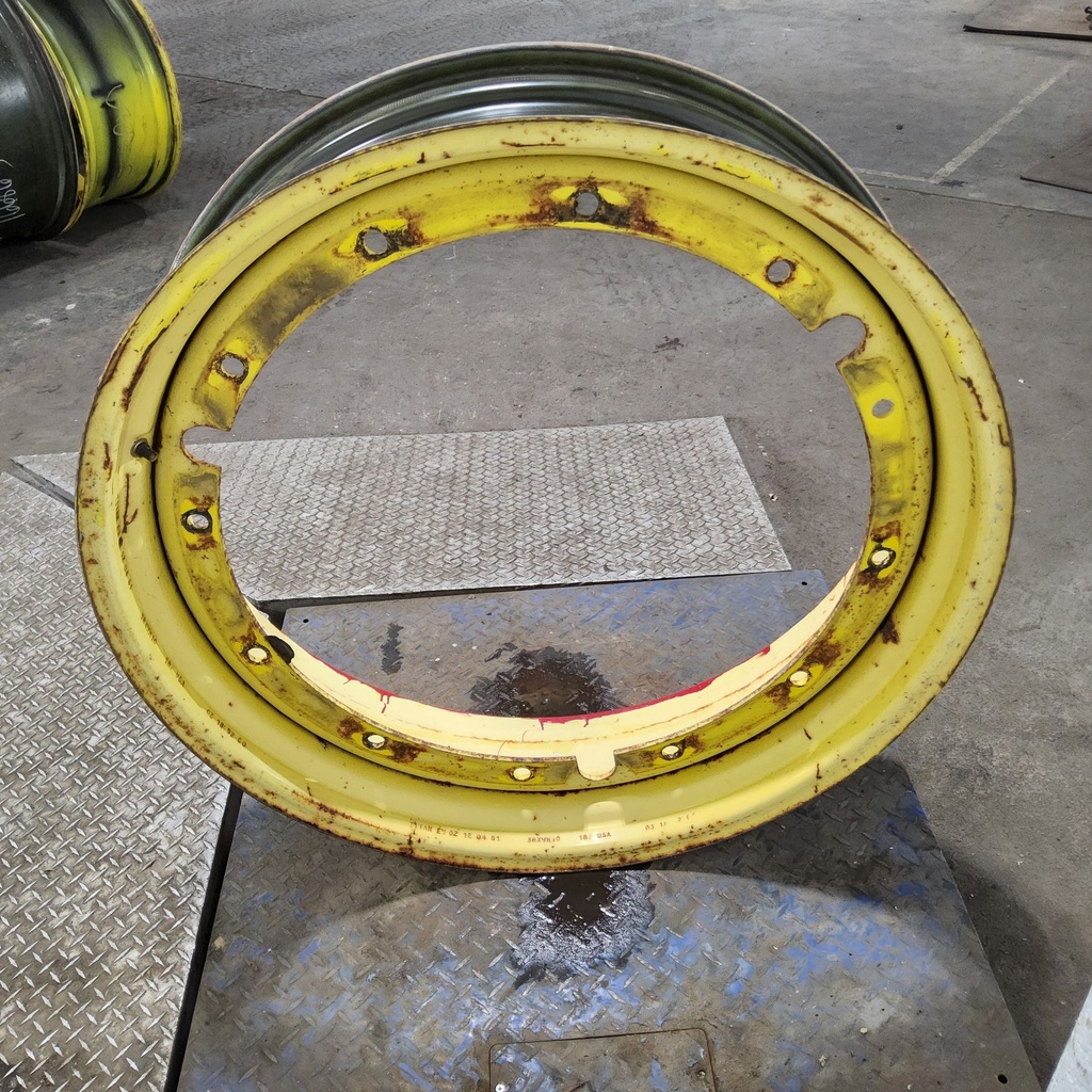 10"W x 38"D, John Deere Yellow 12-Hole Stub Disc , 2" Offset