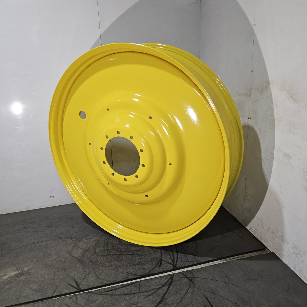 12"W x 54"D, John Deere Yellow 10-Hole Formed Plate , -9.25" Offset