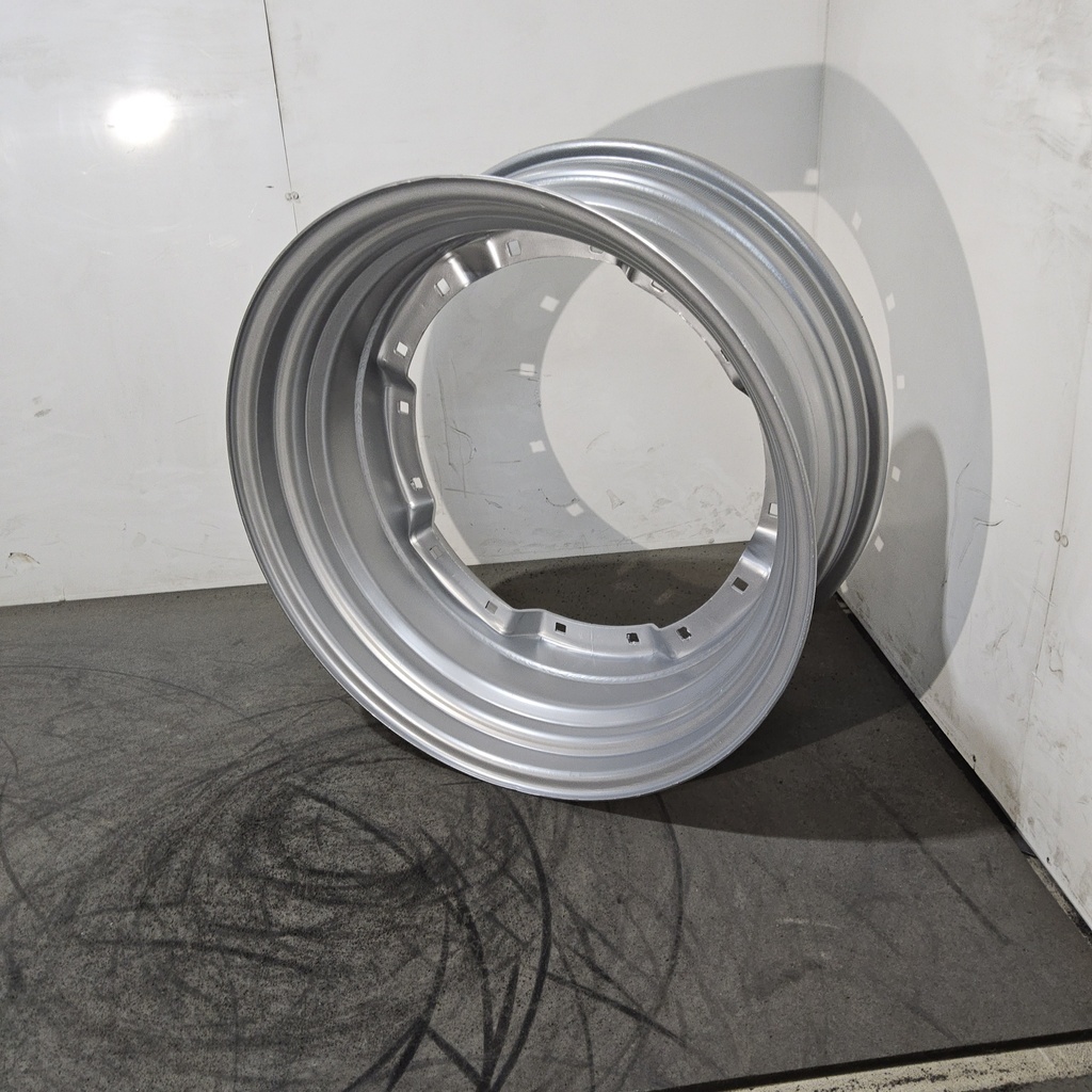 13"W x 30"D, Case IH Silver Mist 8-Hole Waffle Wheel (Groups of 2 Bolts) , 6.88" Offset