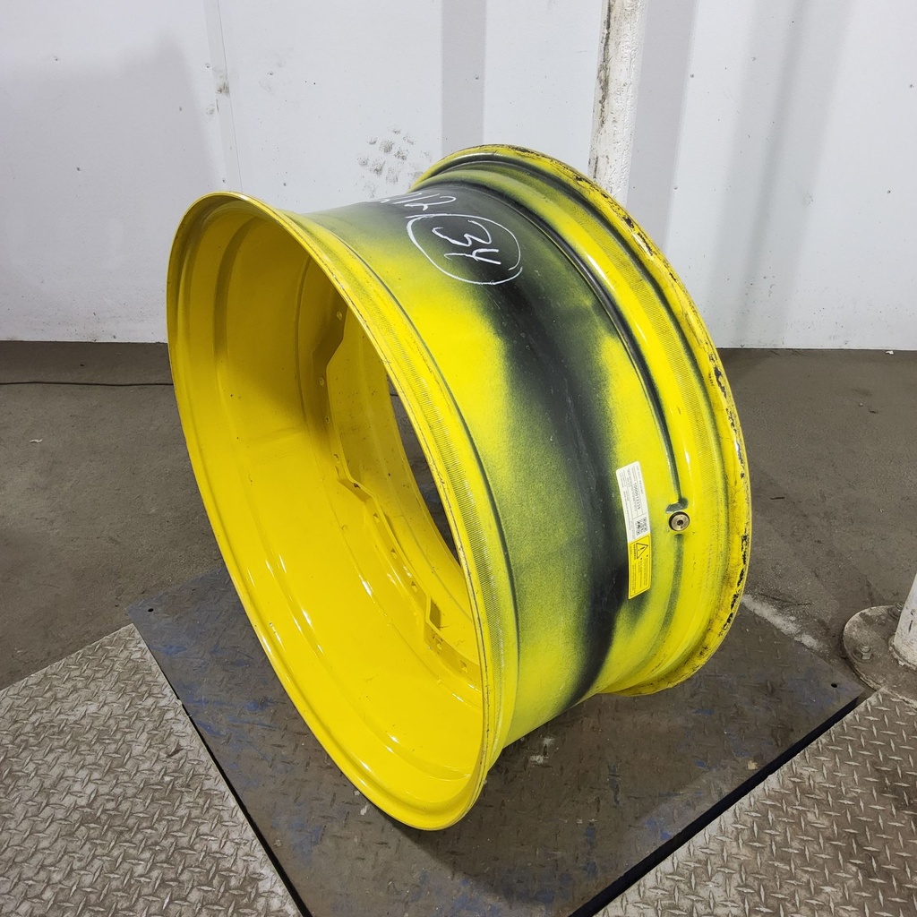15"W x 34"D, John Deere Yellow 12-Hole Waffle Wheel (Groups of 3 bolts)