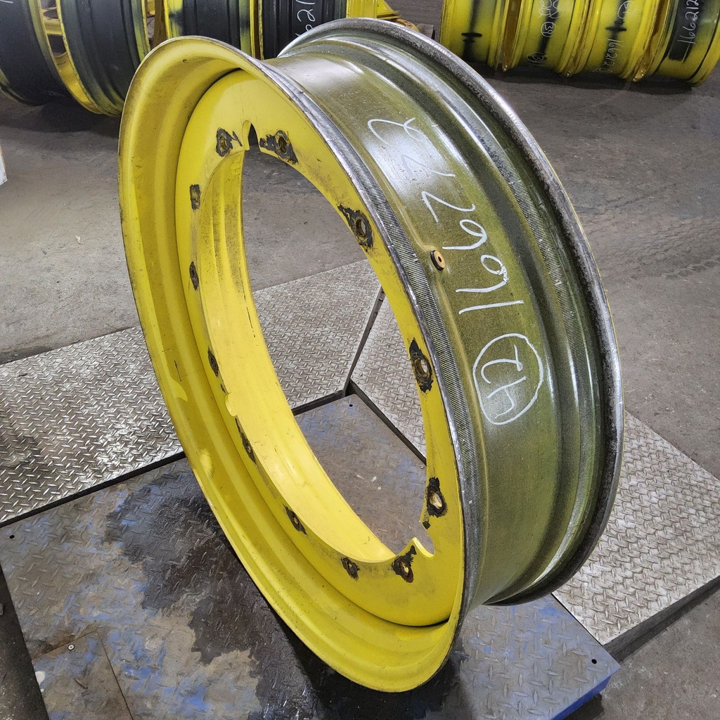 10"W x 42"D, John Deere Yellow 12-Hole Stub Disc , 1.62" Offset 42X12 Stub disc