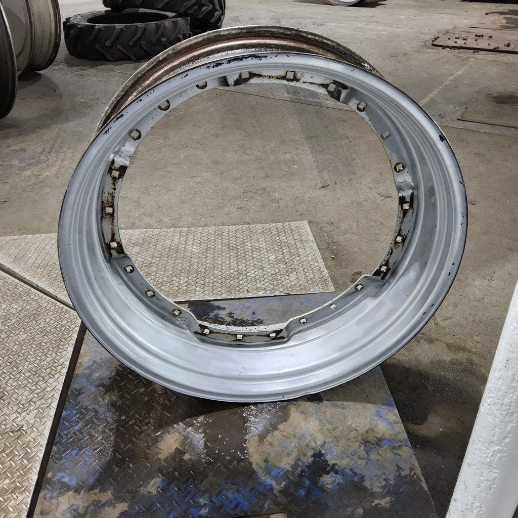 12"W x 38"D, Case IH Silver Mist 12-Hole Waffle Wheel (Groups of 3 bolts)