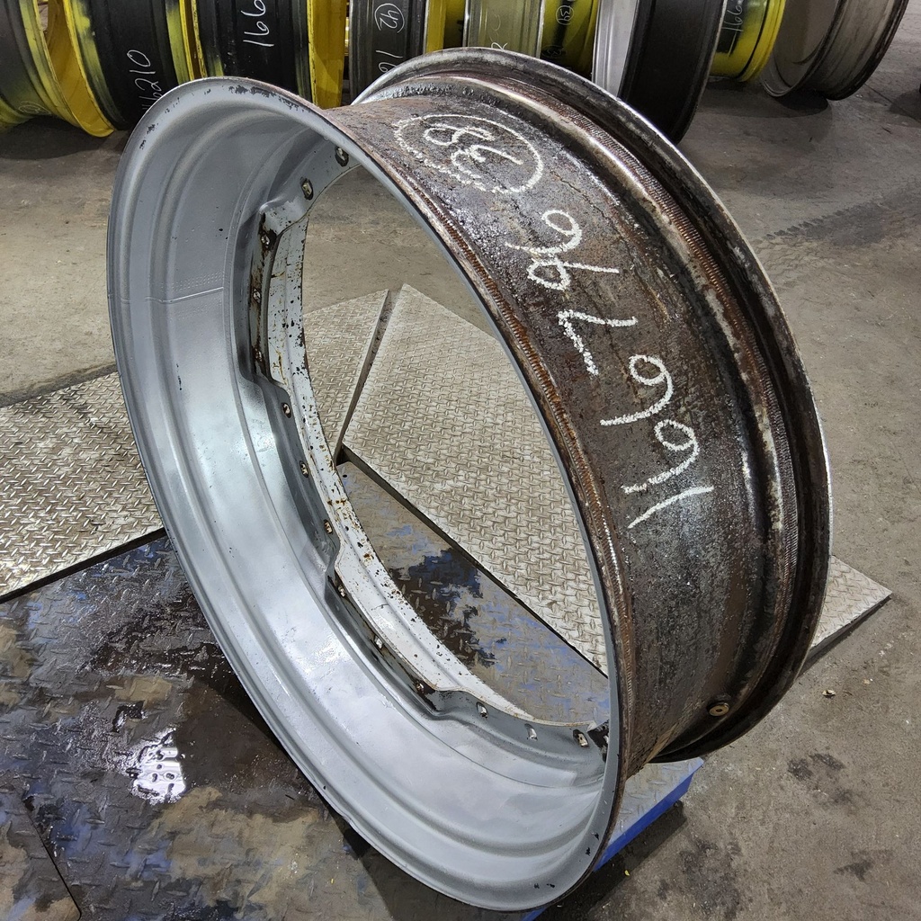 12"W x 38"D, Case IH Silver Mist 12-Hole Waffle Wheel (Groups of 3 bolts)