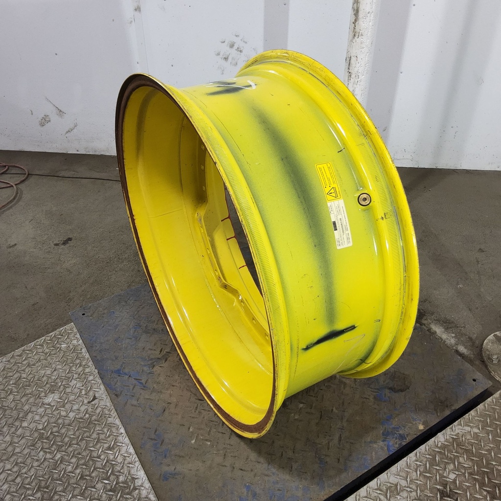 13"W x 34"D, John Deere Yellow 12-Hole Waffle Wheel (Groups of 3 bolts)