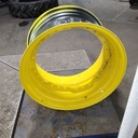 20"W x 34"D, John Deere Yellow 12-Hole Waffle Wheel (Groups of 2 Bolts) , -3.75" Offset