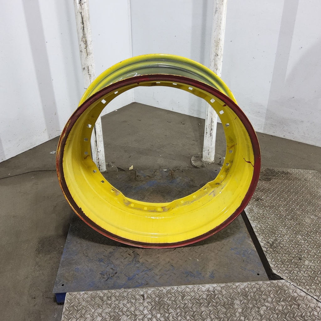 13"W x 34"D, John Deere Yellow 12-Hole Waffle Wheel (Groups of 3 bolts)
