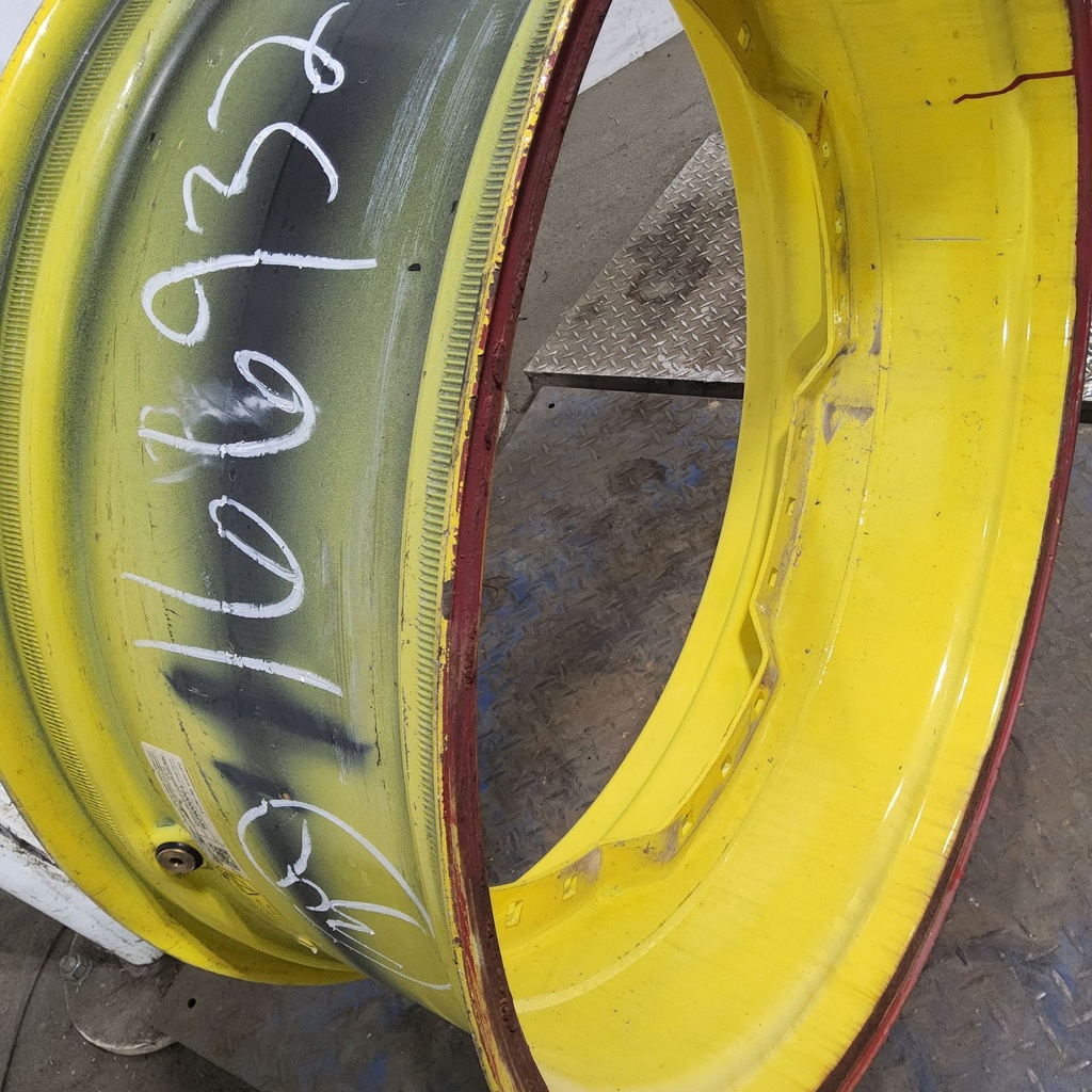 13"W x 34"D, John Deere Yellow 12-Hole Waffle Wheel (Groups of 3 bolts)