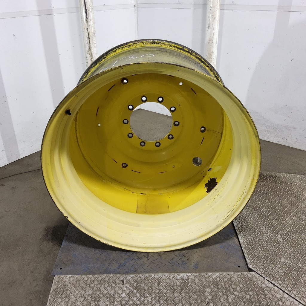 23"W x 38"D, John Deere Yellow 10-Hole Formed Plate , -12.38" Offset