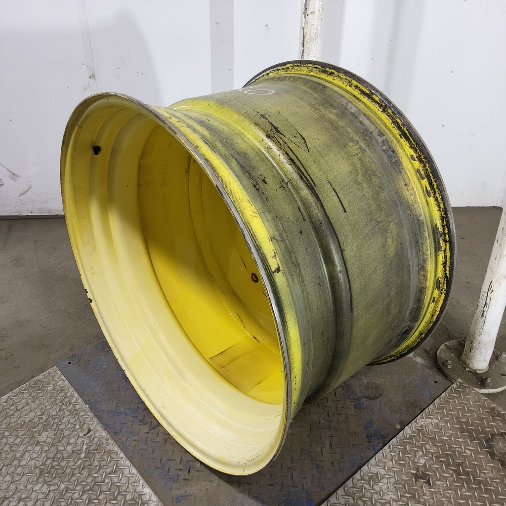 23"W x 38"D, John Deere Yellow 10-Hole Formed Plate , -12.38" Offset