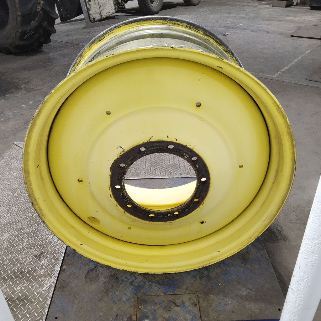 23"W x 38"D, John Deere Yellow 10-Hole Formed Plate , -12.38" Offset
