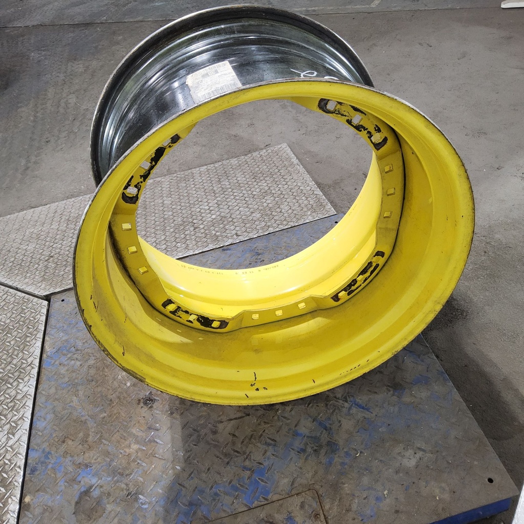 18"W x 28"D, John Deere Yellow 12-Hole Waffle Wheel (Groups of 3 bolts)