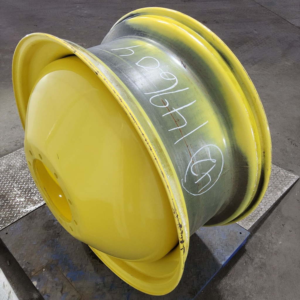 18"W x 42"D, John Deere Yellow 10-Hole Dolly Dual , -15.12" Offset