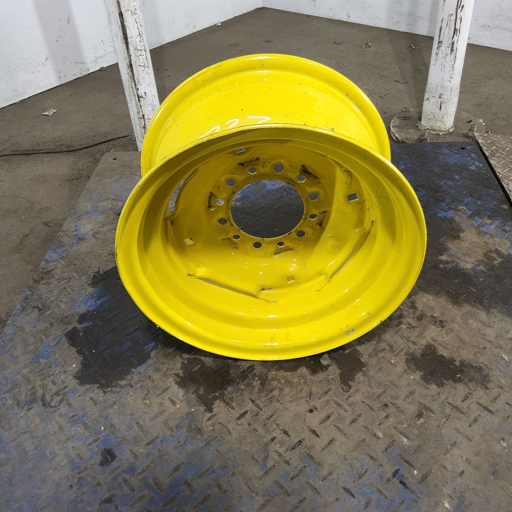 8"W x 15"D, John Deere Yellow 6-Hole Implement , 1.25" Offset