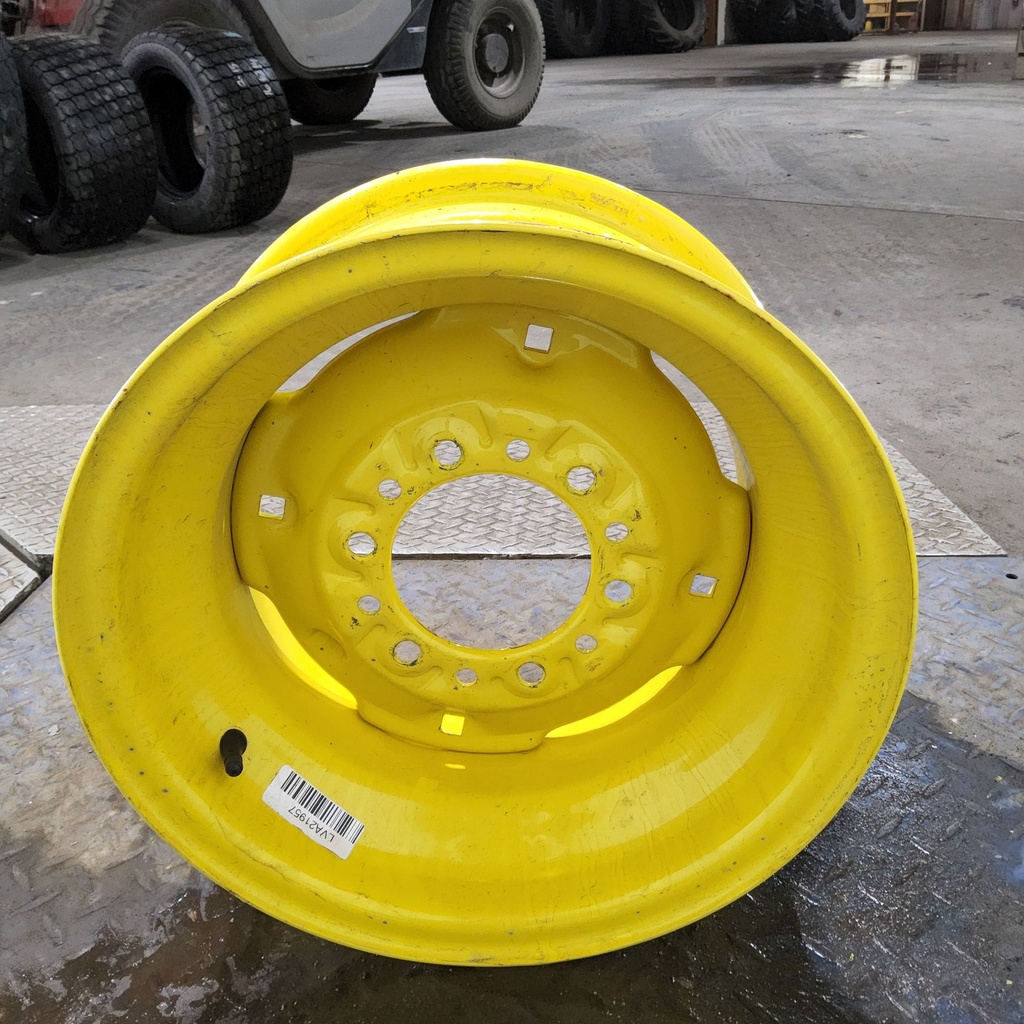 8"W x 15"D, John Deere Yellow 6-Hole Implement , 1.25" Offset