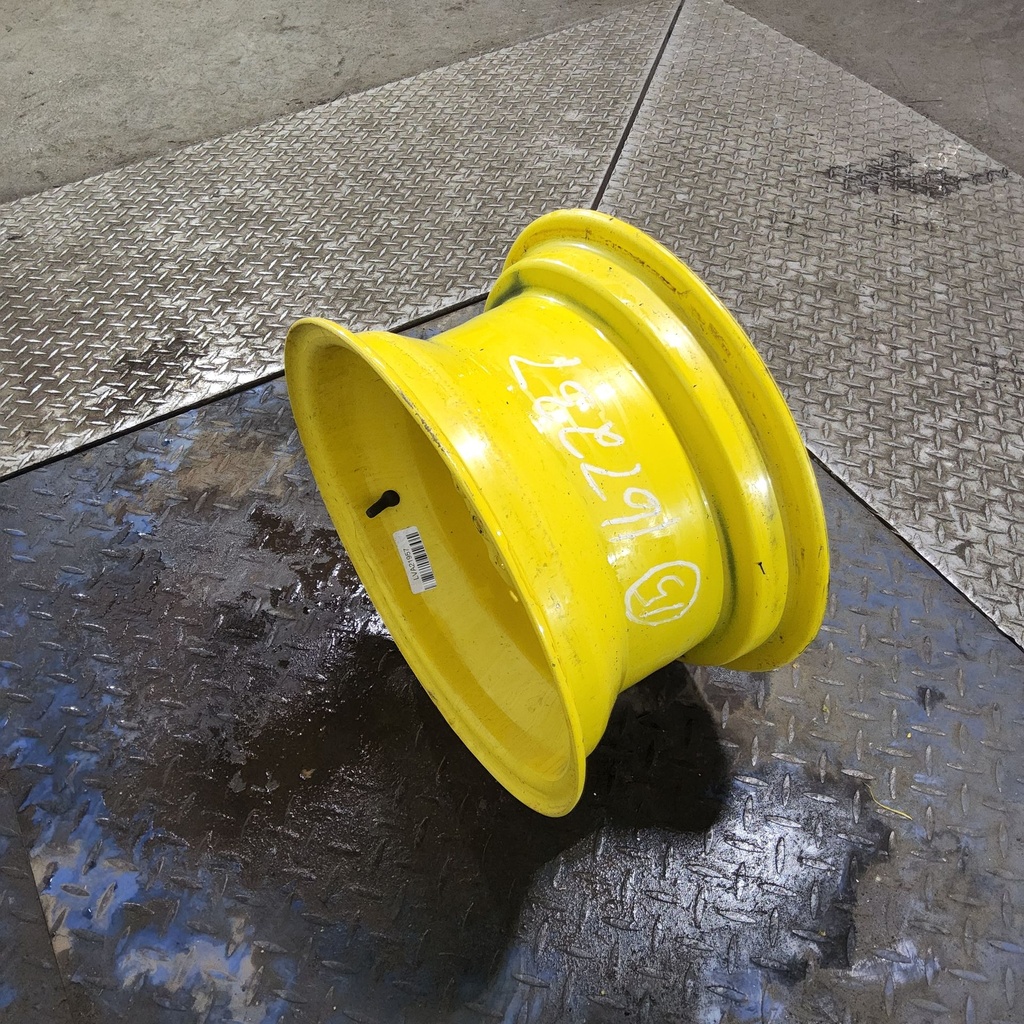 8"W x 15"D, John Deere Yellow 6-Hole Implement , 1.25" Offset