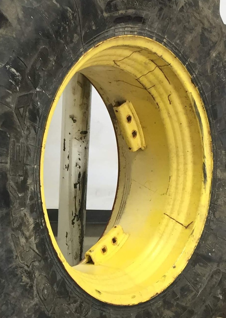 15"W x 30"D, John Deere Yellow 8-Hole Rim with Clamp/U-Clamp (groups of 2 bolts)