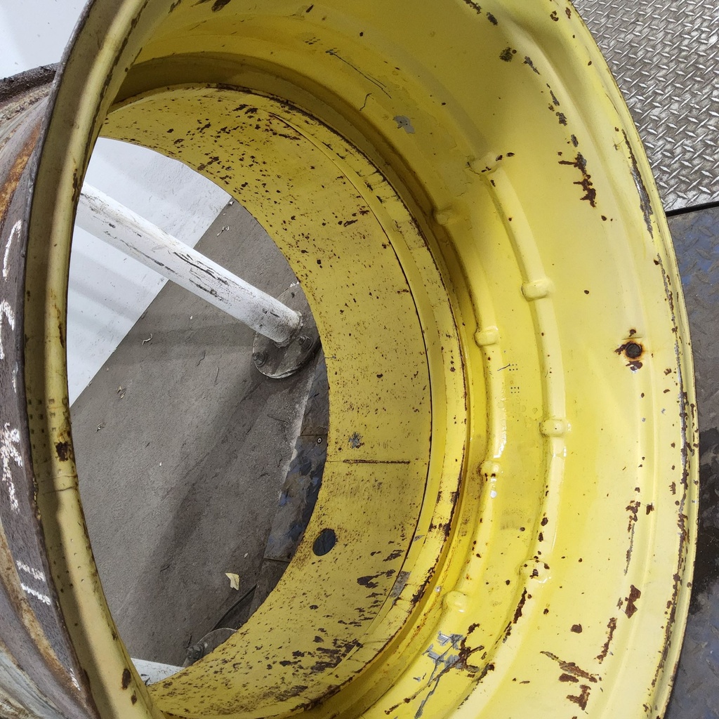 18"W x 34"D, John Deere Yellow Band Dual "T" Rail