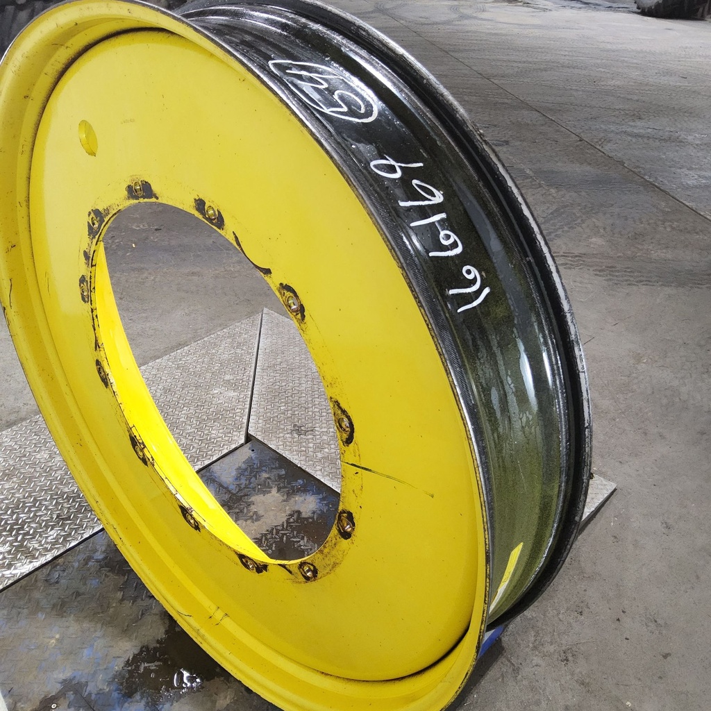 10"W x 54"D, John Deere Yellow 12-Hole Stub Disc , -3.25" Offset