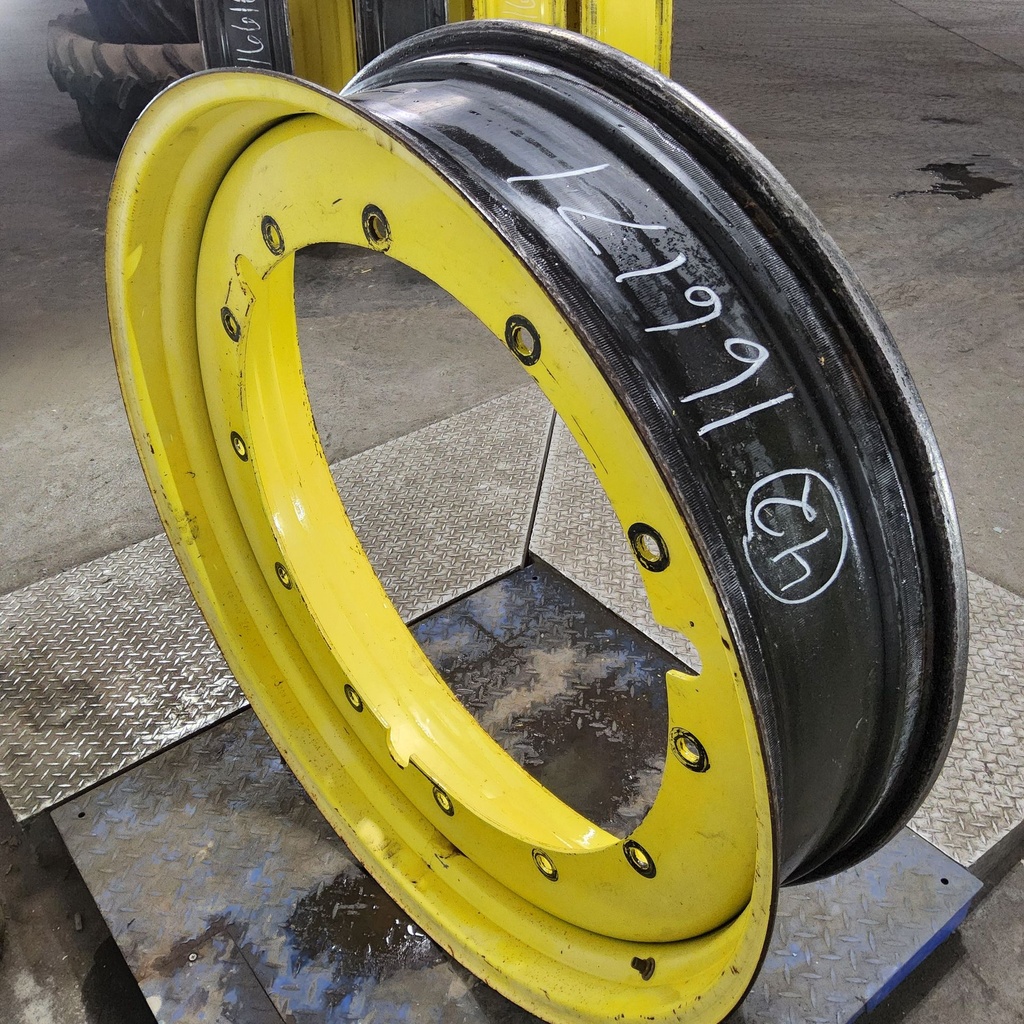 10"W x 42"D, John Deere Yellow 12-Hole Stub Disc , 1.88" Offset