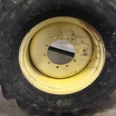 540/65R28 Michelin Multibib R-1W on John Deere Yellow 10-Hole Formed Plate 80%