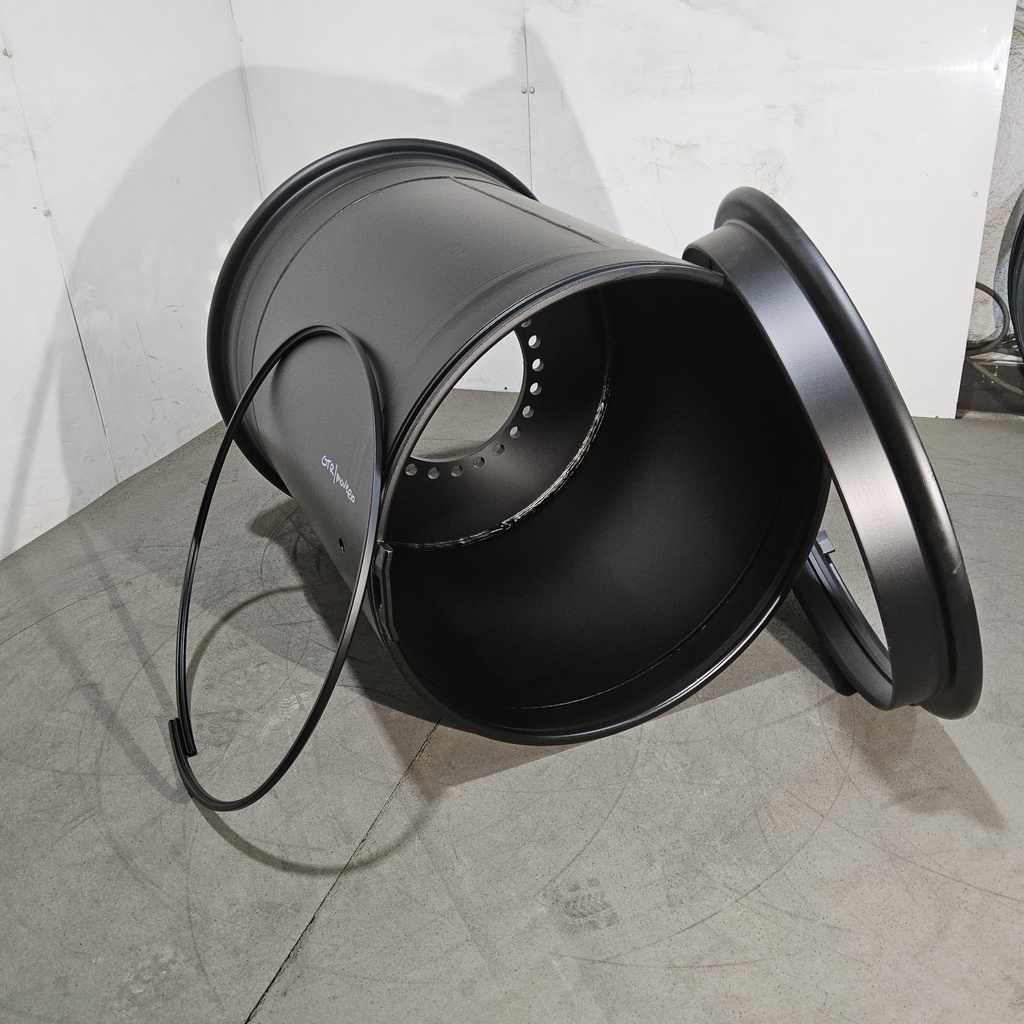 36"W x 32"D, Dead Flat Black 24-Hole 3 Piece Flat Plate , -9.75" Offset