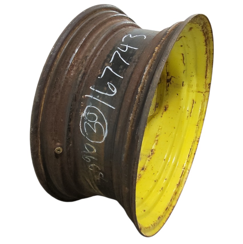 13"W x 30"D, John Deere Yellow 8-Hole Waffle Wheel (Groups of 2 Bolts)