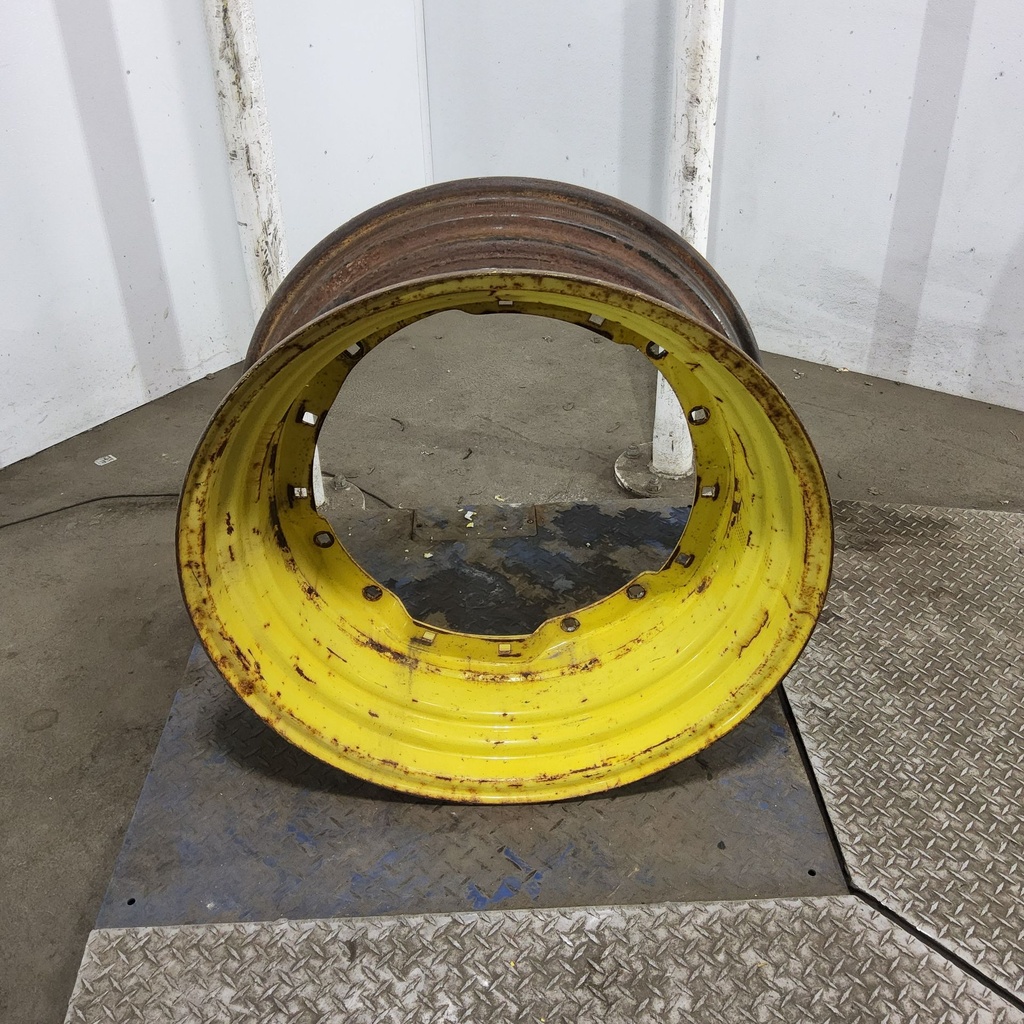 13"W x 30"D, John Deere Yellow 8-Hole Waffle Wheel (Groups of 2 Bolts)